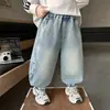 Jeans para niños, pantalones jogger infantiles elegantes y modernos, nuevos pantalones largos versátiles de estilo coreano para primavera y otoño para bebés y niños pequeños