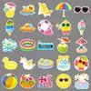 50 pegatinas de verano lindas de dibujos animados creativas impermeables decorativas para diario de mano tarjeta goo cuaderno pegatinas para taza