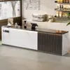 Balcão de Bar Balcão de Caixa Balcão Comercial para Catering Loja de Chá com Leite Café Bar de Água Armário Integrado Luz Luxo Sensação de Alto Padrão Recepção Balcão de Recepção