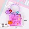 Llavero de Regalo Creativo con Texto de Bendición de Forma Especial, Llavero de Acrílico, Colgante Decorativo para Bolsa de Año Nuevo