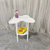 Mesa de Centro Borboleta para Casa Rack de Armazenamento de Cabeceira para Quarto Mesa Lateral para Sala de Estar Apartamento Pequeno Mesa de Centro de Plástico com Armazenamento Multicamadas