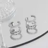 Pendientes de Lujo Ligero Sin Agujeros en las Orejas Anillo con Circonita Microincrustada Pinza para Oreja Clip para Oreja Elegante de Nicho para Mujer Pendientes con Sentido Avanzado