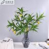 Planta Verde Simulada Rama Grande Planta de Fruta de Mango Decoración de Ingeniería Nórdica para el Hogar Boda Hotel Arreglo Floral Fruta Falsa