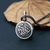 Colgante bañado en plata giratorio para hombre para la buena fortuna, doble cara, moda retro, outlet de fábrica de joyería