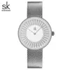 Relógio Shengke SK Feminino malha quartzo relógio feminino moda criativo K0126