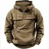 Comercio Exterior Transfronterizo Aliexpress Sudadera con Capucha Juvenil de Otoño e Invierno para Hombre Ropa de Trabajo Sólida Casual Sudadera con Capucha