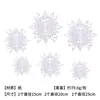 Nuevas decoraciones colgantes navideñas holográficas 3D de colores con forma de copo de nieve, banderines colgantes, colgantes en espiral de copo de nieve tridimensionales, juego de seis piezas