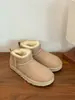 Botas de Neve Integradas de Pele de Ovelha Cross-Border Sanpo, Botas Curtas Mini Unissex, Sapatos de Algodão Quentes para Exterior, Botas de Cano Baixo
