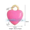 M69 Acessórios para joias DIY coração de amor zircônia colorida esmalte gota de óleo latão pequeno pingente