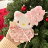 Nuevo Llavero de Peluche Original Hello Kitty Invierno Nuevo Conjunto Cálido Colgante de Bolsa de Regalo Gato Kt