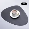 Mantel Individual de Cuero de Forma de Gota Estilo Escandinavo Doble Cara, Alfombrilla Aislante de PU Antideslizante Doble Cara, Mantel para Mesa de Restaurante Hotel, Transfronterizo