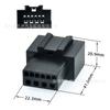 Amplificador DSP para Coche Doméstico Modificado Plug Terminal de Tamaño Compuesto de 10 Agujeros Gris Negro