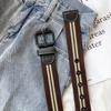Jeans Feminino Fashionável Estilo Coreano Decoração Cinto Sem Furos Cinto de Lona Cordão Versátil para Mulheres