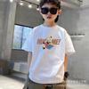 2025 Nuevo Algodón Puro Niños Camiseta de Manga Corta Pequeña y Mediana para Hombres y Mujeres Camiseta Básica Suave de Algodón de Manga Media de Verano
