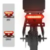 Lanterna Traseira de LED de Alto Brilho para Veículo Elétrico Luz Vermelha Visível a Longa Distância Lanterna Traseira à Prova de Chuva para E-bike Acessórios