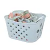 Conjunto de 30 mini pregadores de plástico com cesta organizadora, pregadores para secar roupas, pregadores à prova de vento para roupas íntimas e meias