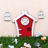 Cross-border Hot Dollhouse Doll House Vintage Luminous Door Mini Fluorescent Fairy Elf Door Cena em miniatura