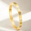 Pulsera de moda transfronteriza pulsera de joyería para mujer pulsera acero inoxidable con taladro hueco hebilla de acero titanio joyería simple coreana