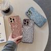 Ins Funda para Teléfono Móvil de Alta Calidad con Pegamento Goteado y Brillo de Manzana 15 14promax Adecuada para iPhone13/12 Galvanoplastia 11 Mujeres Coreanas