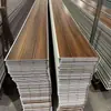 Painel de Teto de PVC de Fábrica, com Duas Ranhuras, Revestido com Película de Madeira, à Prova d'Água e de Umidade, Plástico para Teto Interno
