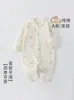 Mameluco de algodón puro para bebé, tipo para todas las estaciones, Clase A, mameluco de manga larga para recién nacidos, ropa para el hogar, suministro de ropa para niños