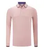 Polo de Algodão e Seda 200g com Manga Longa e Gola Polo para Homens e Mulheres, Roupa de Trabalho, Roupa de Grupo, Logo Bordado Imprimível
