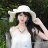 Collar de Estrella de Mar, Estilo Vacaciones de Verano, Cadena para Clavícula Incrustada con Diamantes Azules, Collar Dulce y Fresco para Chicas Populares, Accesorio para Fotos en la Playa