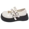 Zapatos Mary Jane de plataforma gruesa, que aumentan la altura, modernos, versátiles para mujer, con diseño de una sola tira, nuevo estilo 2026, perfectos con faldas, zapatos planos estilo preppy
