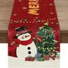 Novo Caminho de Mesa de Linho Abóbora de Natal Casa Restaurante Sala de Estar Mesa de Jantar Decoração Interna Externa Pano para Caminho de Mesa