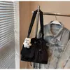 Bolso de Hombro Impermeable de Nailon con Cordón Estilo Japonés 2025 Nuevo para Viaje Casual Versátil de Gran Capacidad Cruzado