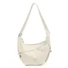 Bolso Cruzado para Mujer, Nuevo Estilo Coreano, Bolso de Hombro con Cremallera de Gran Capacidad, Bolso de Nylon tipo Bollo Versátil Casual para Estudiantes