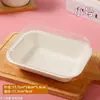 Caja de Papel Rectangular para Hornear Pastel de Queso Vasco Pan West Point Gancho de Papel para Pasta de Queso Molde Resistente a Altas Temperaturas