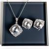 Nova Imitação Tahiti Pérola Pingente Colar Elegante High-end Anel Francês Retro Moda Brincos Femininos Set