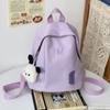 Linda Mochila de Estudio para Salidas de Primavera para Niños Morado Taro Mini Mochila para Estudiantes Universitarios para Clase y Compras