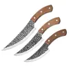 Cuchillo de hueso de acero inoxidable forjado a martillo negro cuchillo curvo pequeño cuchillo de carnicero Yangjiang para sacrificar cerdos cuchillo para cortar pescado