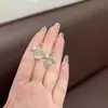 Brincos de Sereia com Laço Exquisito Cravejado de Diamantes Estilo Coreano Design de Nicho Criativo Celebridade da Internet Estilo Quente Joia de Orelha Versátil