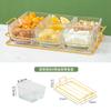 Cesta de frutas nórdica prato de lanche de vidro prato de frutas ins de aparência elevada prato de frutas de celebridade da internet prato popular de frutas secas sala de estar casa
