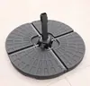 Base para sombrilla de exterior con columna central, base romana en forma de banana rellenable de agua/arena, base fija para sombrilla, cojín de agua lastrado