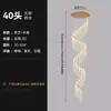 Lustre de Cristal Villa Light Luxury para Loft Duplex Grande Lustre para Escada Rotatória Luminárias Modernas Minimalistas para Sala de Estar de Apartamento
