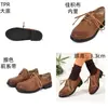 Zapatos de cuero para mujer con cordones, punta redonda, tacón bajo grueso, suela antideslizante, zapatos de moda para el día a día en primavera y otoño, disponibles en fábrica