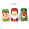 Caja de dulces creativa de Navidad transfronteriza caja de regalo caja de embalaje caja tipo almohada de papel Kraft caja de regalo de dulces 50 por paquete