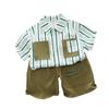 Vestido de Verano para Niños Camisa de Manga Corta de Verano Guapo de Calle Frito 2024 Nuevo Estilo Camisa de Verano para Niños Niños