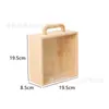 Caja de Madera con Tapa de Cristal, Caja de Regalo para Fiestas y Cumpleaños, Caja de Exhibición de Especímenes de Flores Eternas, Almacenamiento de Joyería