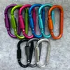 Mosquetón Colorido Exterior en Forma de D Conector Multifuncional de Colgado Rápido Accesorios de Gancho Engrosado de Aleación de Aluminio para Mochila
