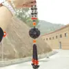 Nuevo colgante creativo de espejo retrovisor Maitreya de obsidiana, imitación de Buda sosteniendo un coche, decoración de interiores