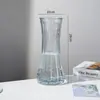 Jarrón de cristal en forma de cono, estilo ins nórdico, jarrón transparente grande y simple para bambú hidropónico, decoración de arreglo floral de escritorio y sala de estar