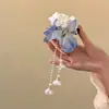 Lanqin Wuchuan~Nuevo Estilo Chinoiserie Flor de Peonía Azul Borla Pasador Súper Hada Suave Estilo Antiguo Atmósfera Dinastía Han Tocado