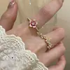 Novo Anel de Abertura Borboleta Sakura Feminino Design de Nicho de Alta Qualidade Anel de Dedo Versátil para Meninas Doces