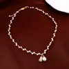 Collar Redondo con Perlas y Cuentas de Moda Francesa Cadena para Clavícula Estilo Palacio Retro Collar de Lujo Ligero de Alta Gama para Mujer
