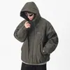 Chamarra de Trabajo con Capucha para Hombre Estilo Japonés Retro Versátil Cálida Casual Chamarra de Plumas Moderna Nuevo Estilo 2025